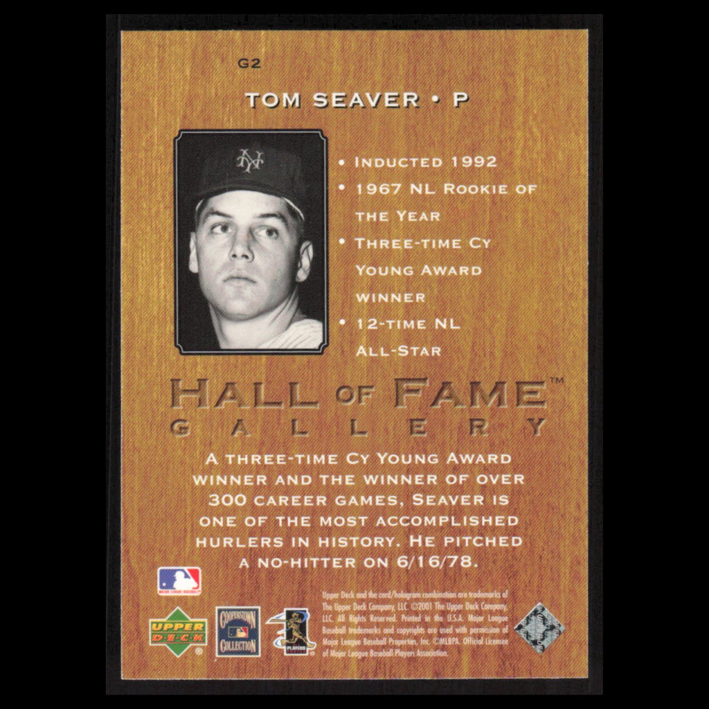 Tom Seaver #G2 2001 Upper Deck Hall of Famers Gallery New York Mets Baseball MLB