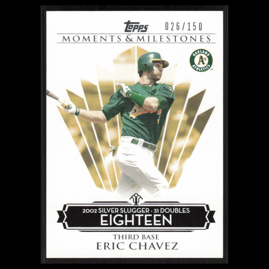 Eric Chavez /150 #115 2008 Topps Moments - Milestones Oakland Athletics Baseball