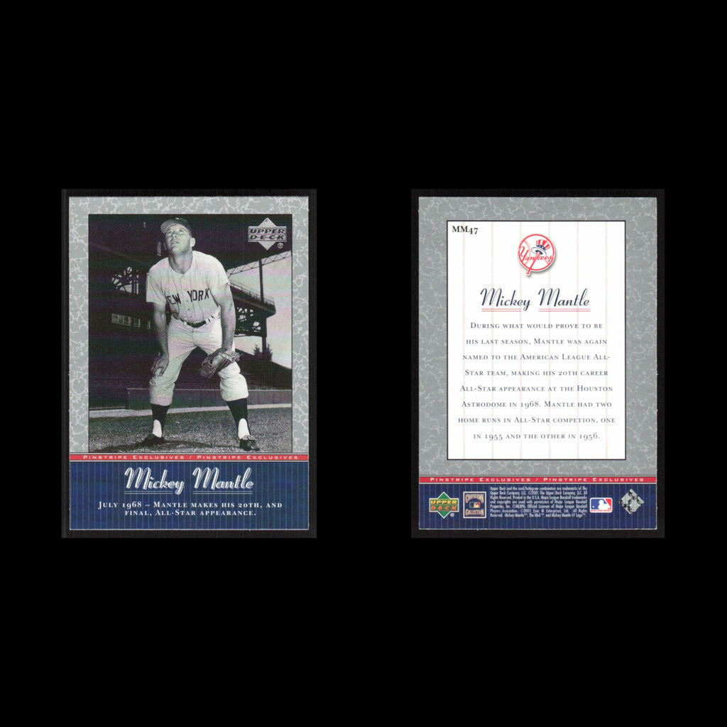 Mickey Mantle #MM47 2001 Upper Deck Hall of Famers New York Yankees Baseball MLB