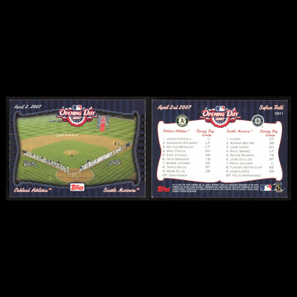 Safeco Field #OD11 2007 Topps Opening Day As v Mariners Baseball Card MLB NM