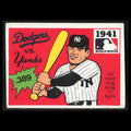 1941 Brooklyn Dodgers V NY Yankees #39 1971 Fleer Laughlin World Series Baseball