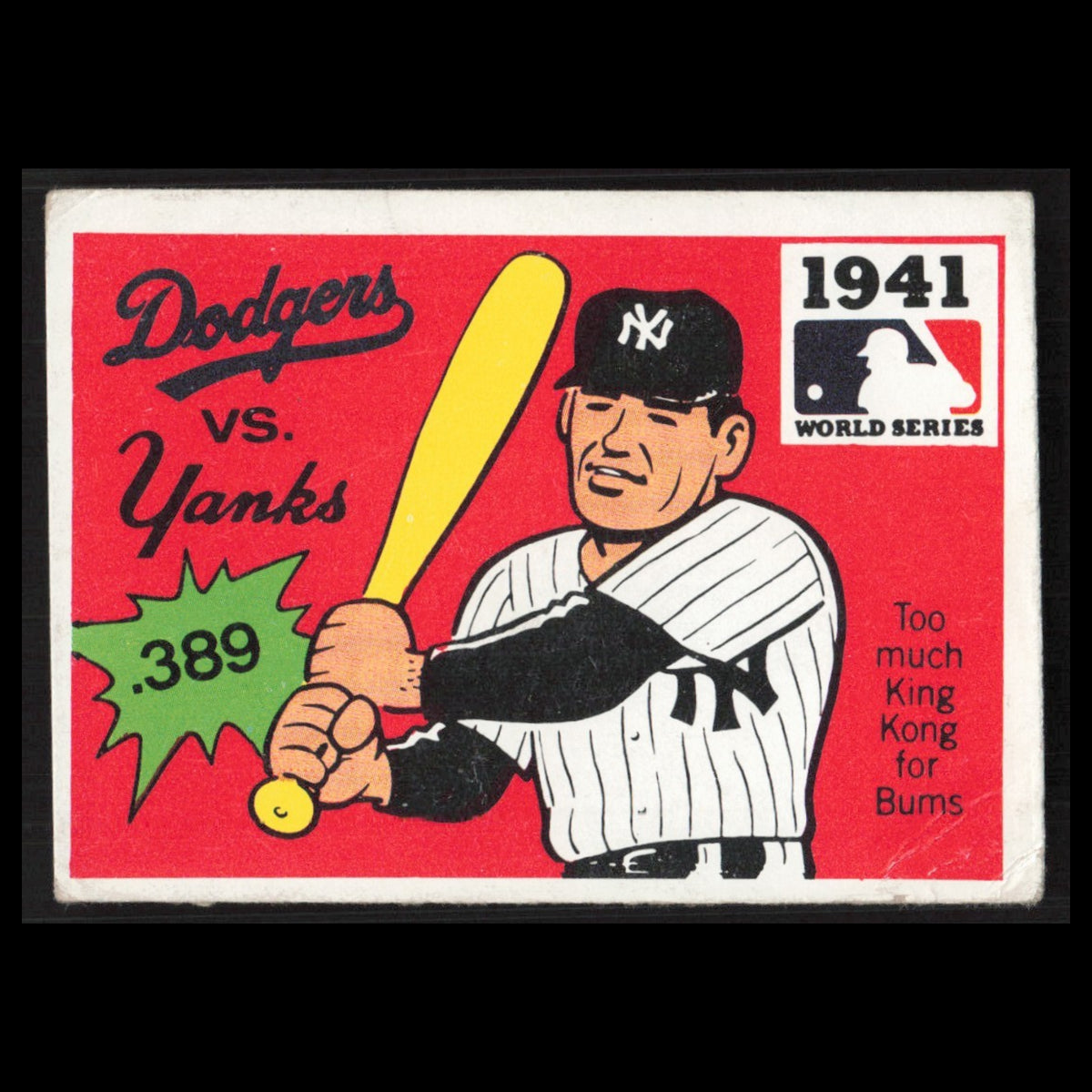 1941 Brooklyn Dodgers V NY Yankees #39 1971 Fleer Laughlin World Series Baseball