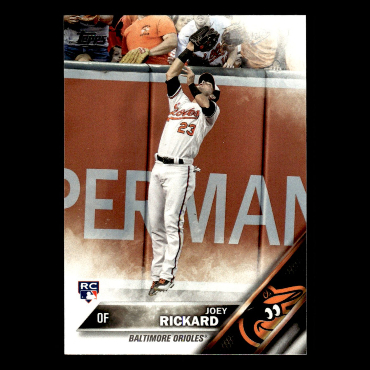 Joey Rickard Rookie #US105 2016 Topps Update Baltimore Orioles Baseball Card MLB