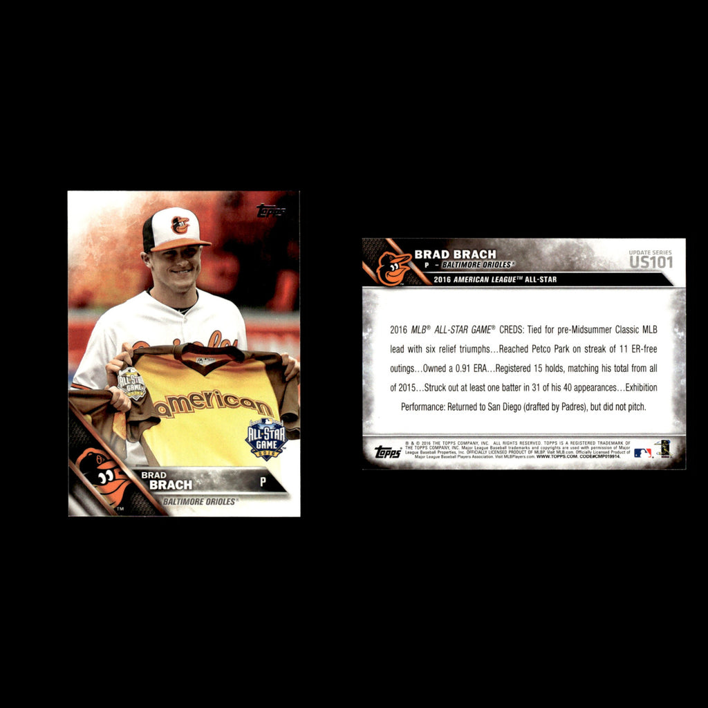 Brad Brach #US101 2016 Topps Update Baltimore Orioles Baseball Card MLB NM