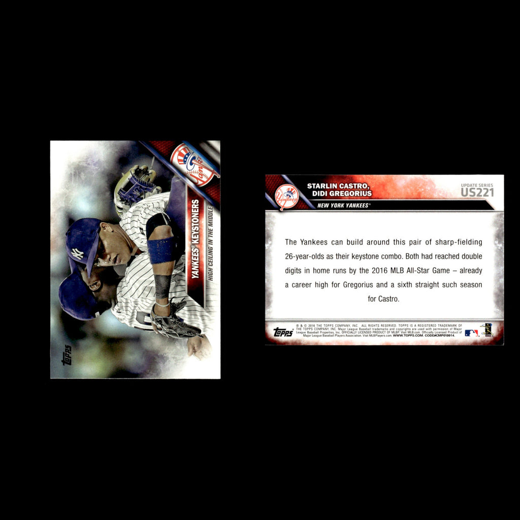 Yankees Keystoners Didi Gregorius/Starlin Castro #US221 2016 Topps Update Card
