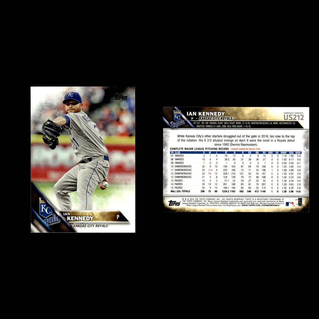 Ian Kennedy #US212 2016 Topps Update Kansas City Royals Baseball Card MLB NM