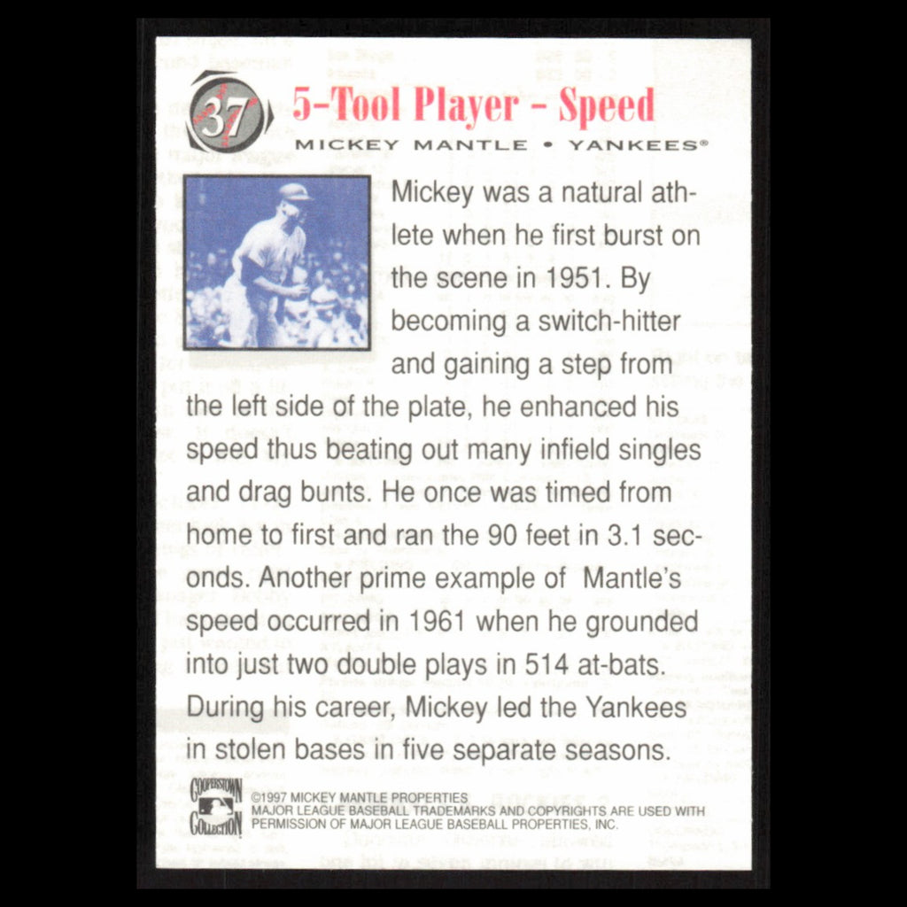 Mickey Mantle #37 1997 Scoreboard Mickey Mantle New York Yankees Baseball Card