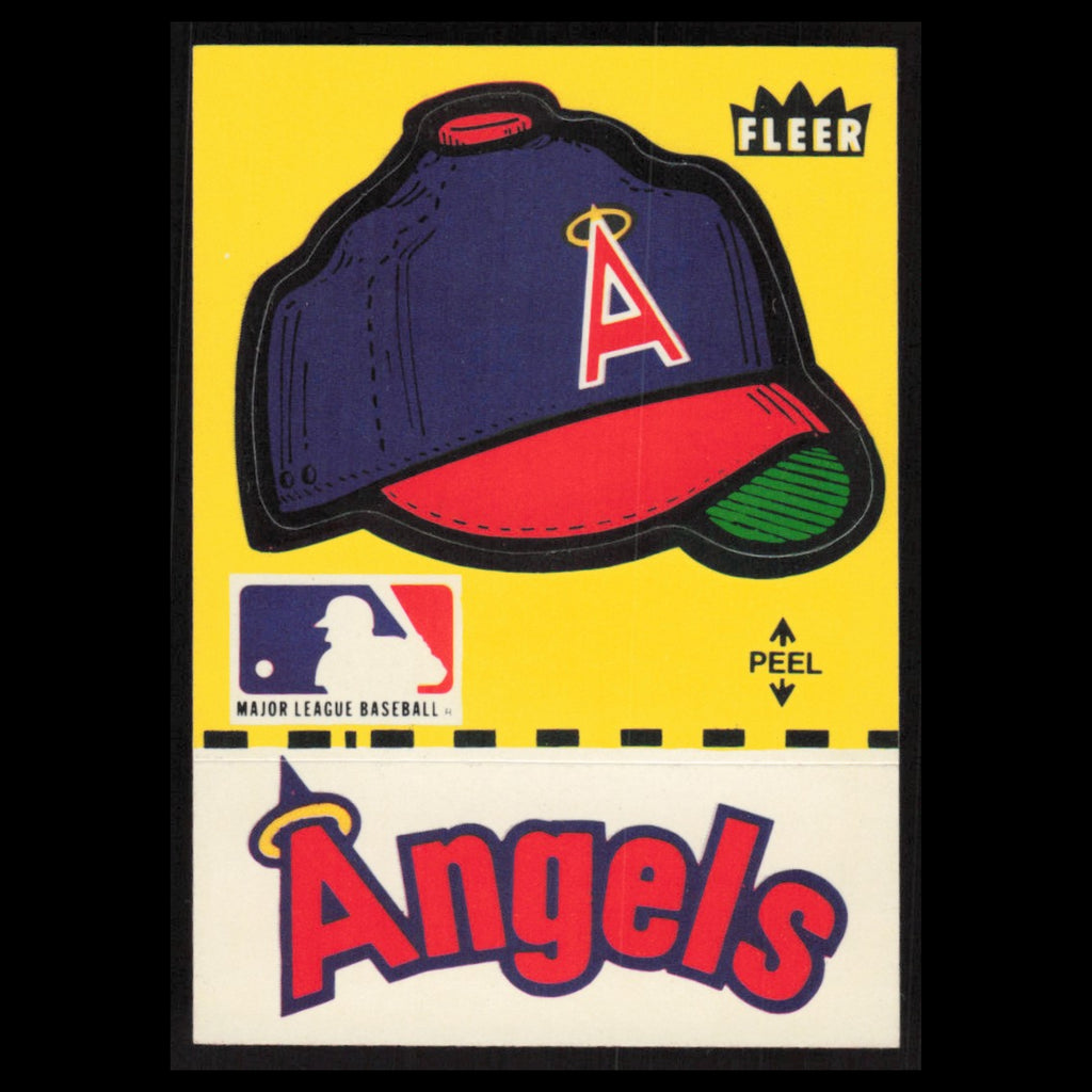 California Angels #NNO 1980 Fleer Laughlin World Series Team Logo Sticker Backs