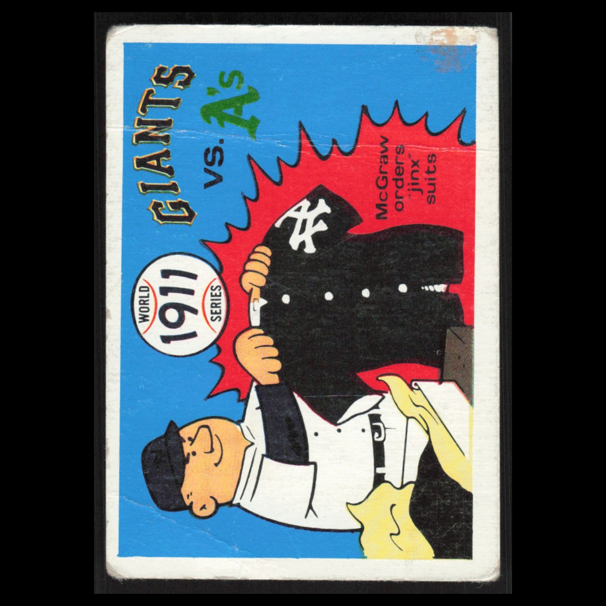 1911 Giants v As #8 1971 Fleer Laughlin World Series Baseball Card MLB NM