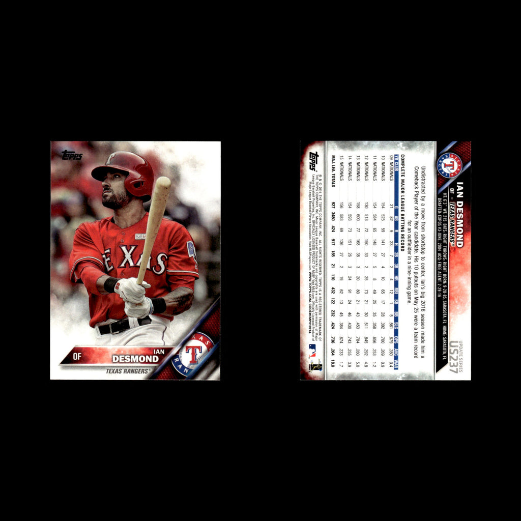 Ian Desmond #US237 2016 Topps Update Texas Rangers Baseball Card MLB NM