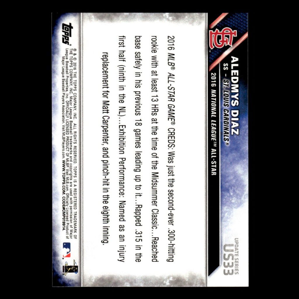 Aledmys Diaz #US33 2016 Topps Update St. Louis Cardinals Baseball Card MLB NM