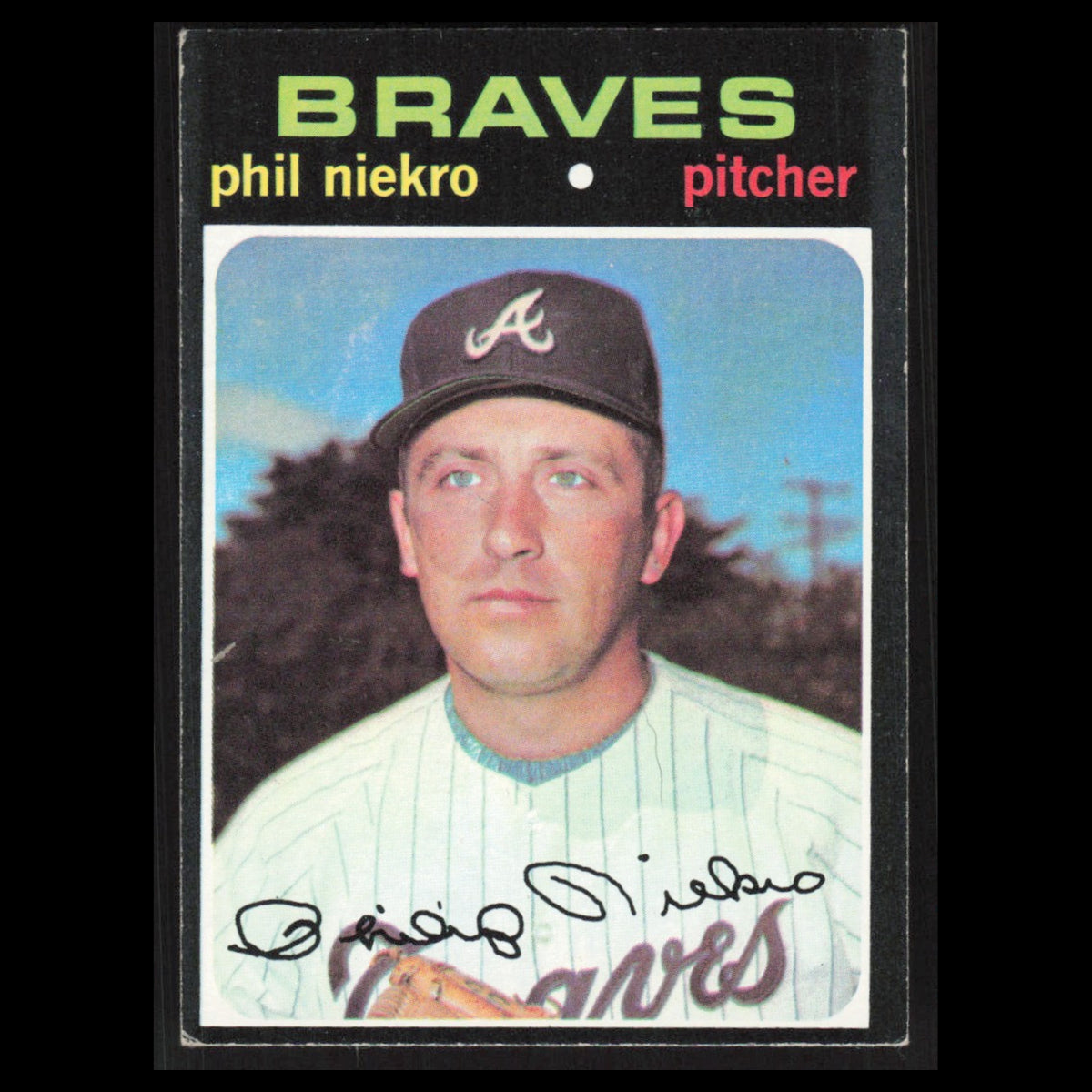 Phil Niekro #30 1971 Topps Atlanta Braves Baseball Card MLB NM