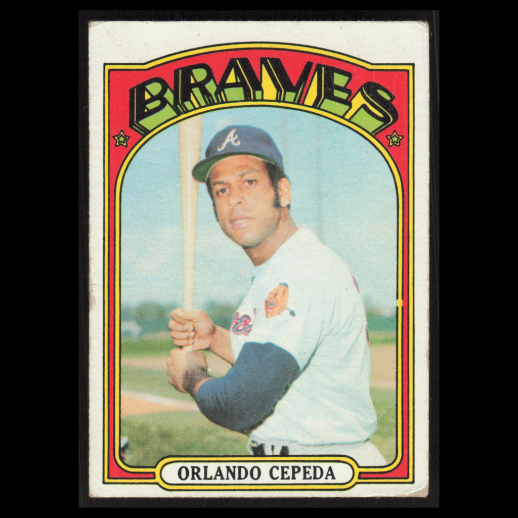 Orlando Cepeda #195 1972 Topps Atlanta Braves Baseball Card MLB NM