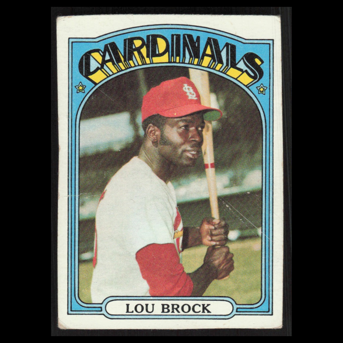 Lou Brock #200 1972 Topps St. Louis Cardinals Baseball Card MLB NM