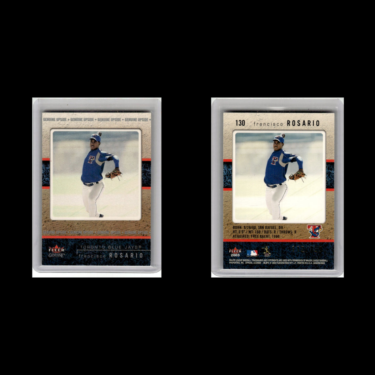 Francisco Rosario /799 #130 2003 Fleer Genuine Toronto Blue Jays Baseball Card