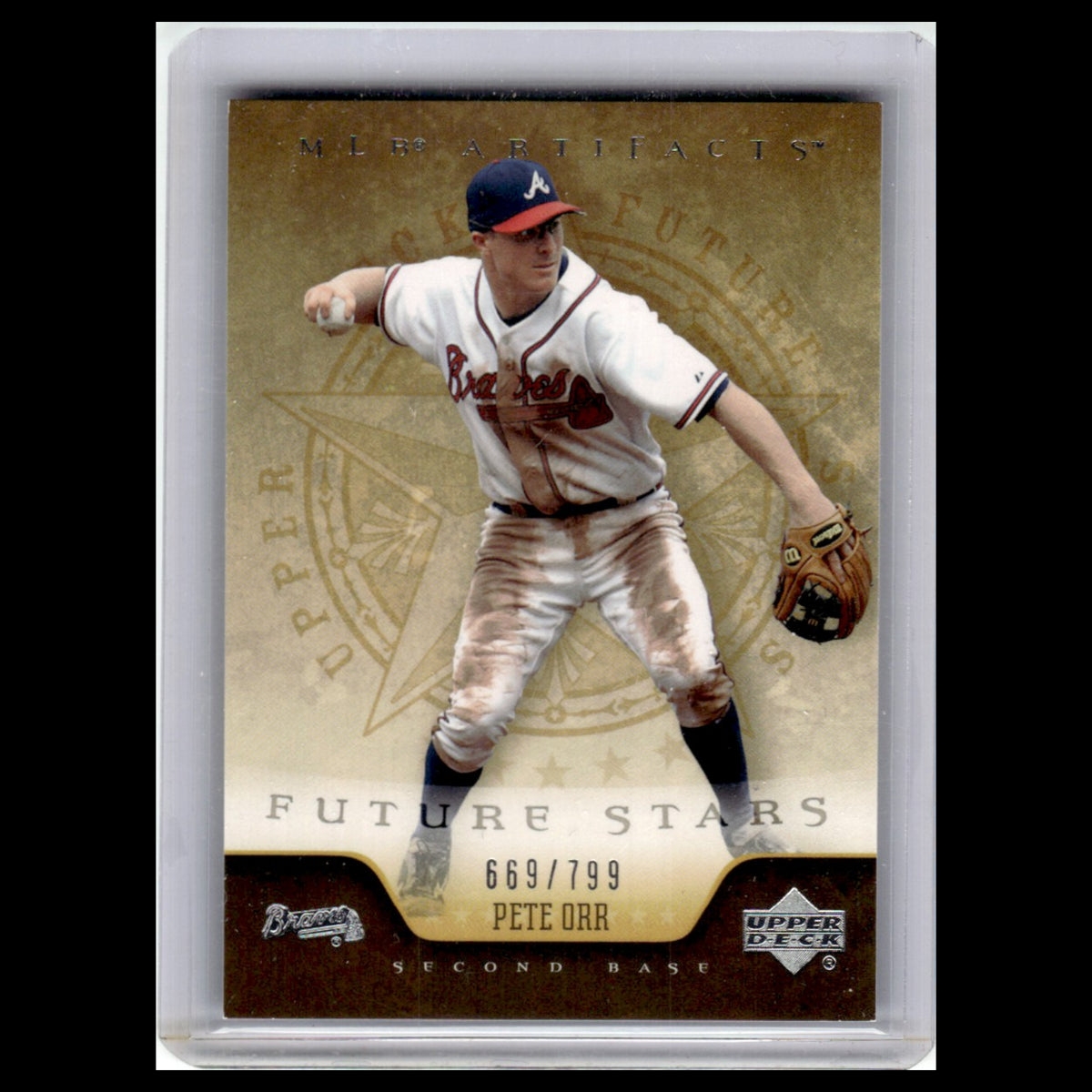 Pete Orr /799 #257 2005 Upper Deck Artifacts Future Stars Atlanta Braves Card NM