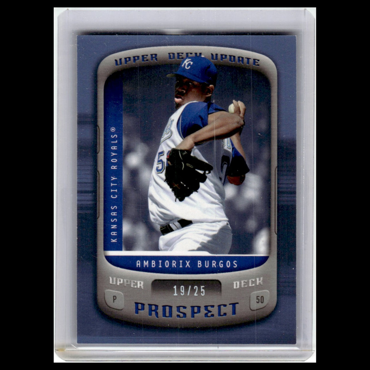 Ambiorix Burgos /25 #102 2005 Upper Deck Update Prospect Kansas City Royals Card