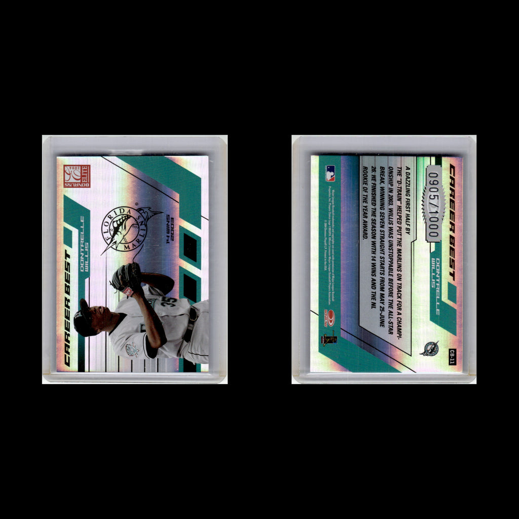 Dontrelle Willis /1000 #CB-11 2004 Donruss Elite Career Best Florida Marlins MLB