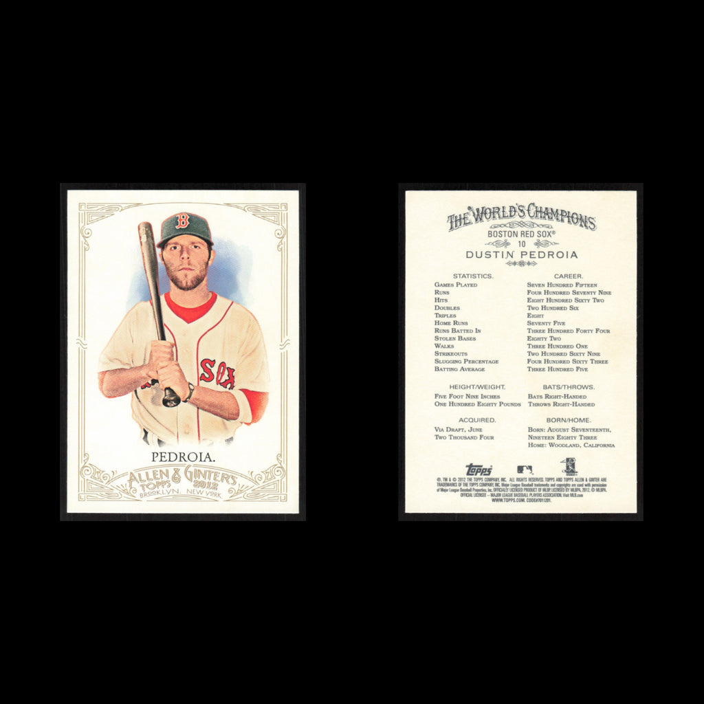 Dustin Pedroia #10 2012 Topps Allen - Ginter Boston Red Sox Baseball Card MLB NM