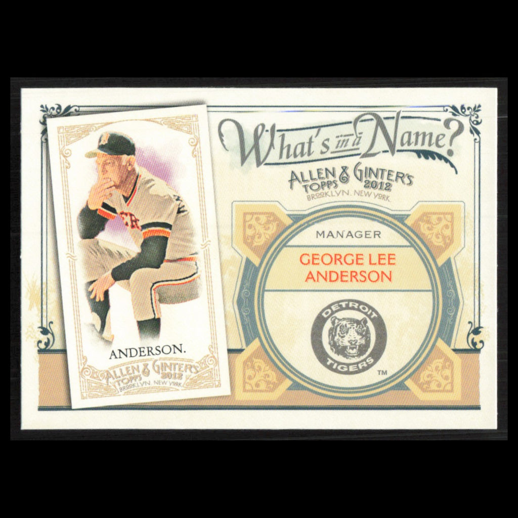 Sparky Anderson #WIN66 2012 Topps Allen - Ginter Whats in a Name Detroit Tigers