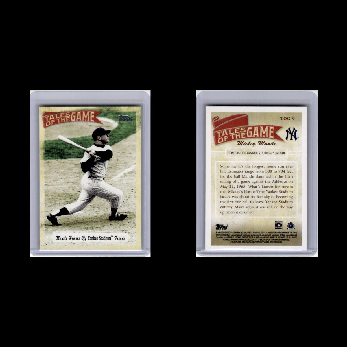 Mickey Mantle #TOG-9 2010 Topps Tales of the Game New York Yankees Baseball Card