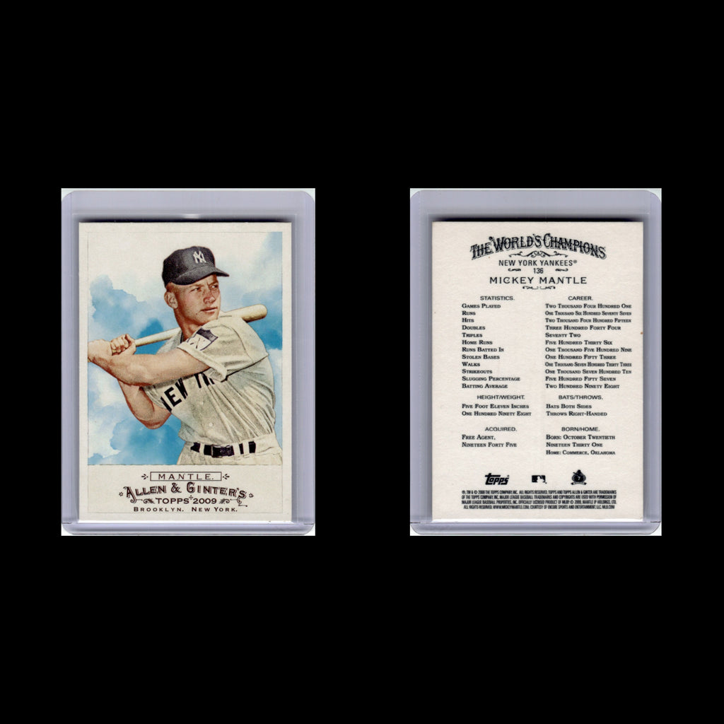 Mickey Mantle #136 2009 Topps Allen - Ginter New York Yankees Baseball Card MLB