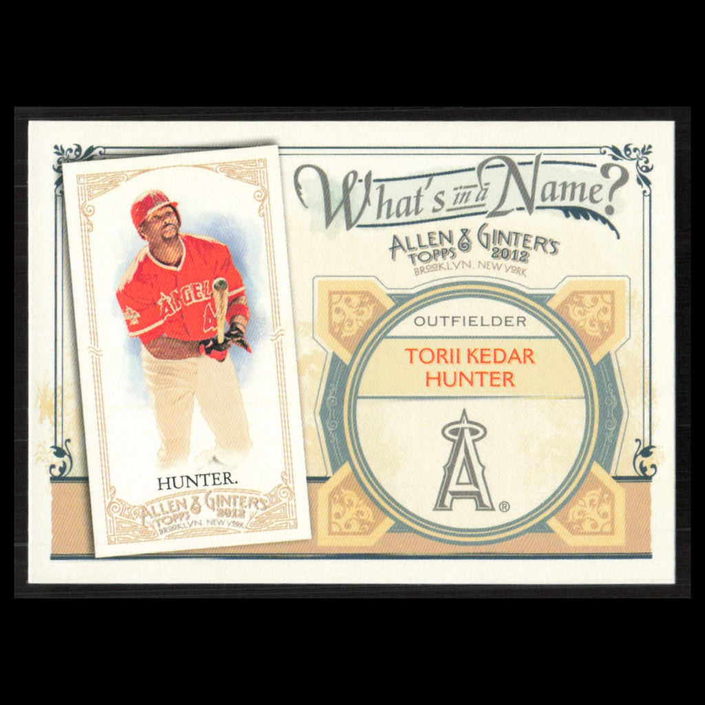 Torii Hunter #WIN11 2012 Topps Allen - Ginter Whats in a Name Los Angeles Angels
