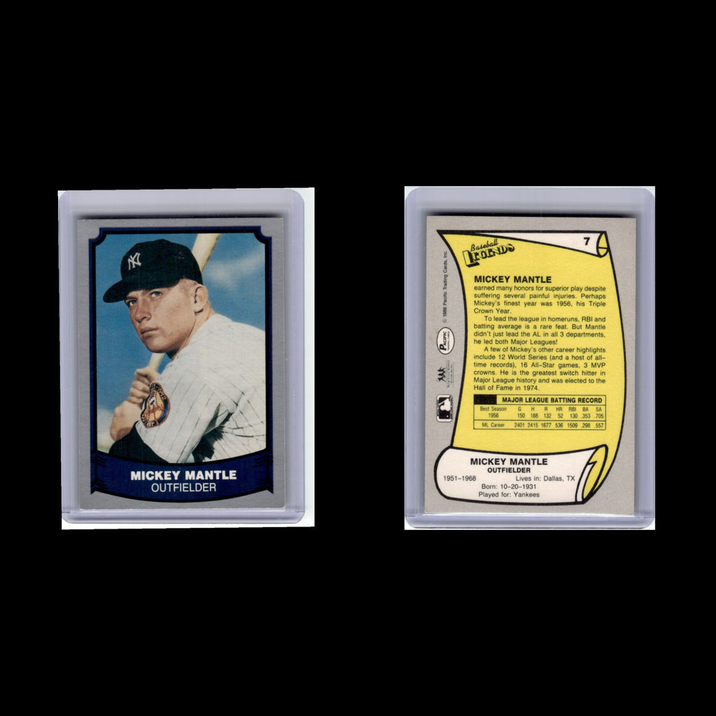 Mickey Mantle #7 1988 Pacific Legends I New York Yankees Baseball Card MLB NM