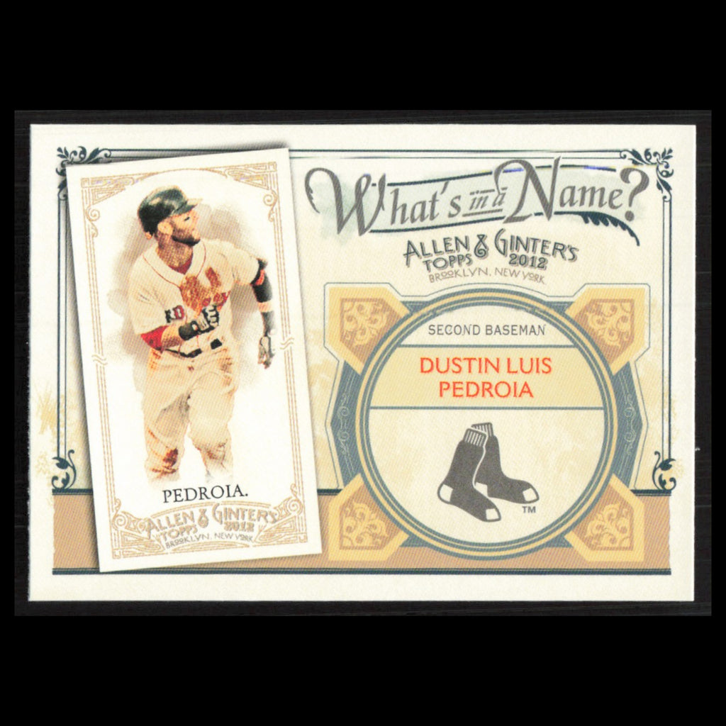 Duston Pedroia #WIN17 2012 Topps Allen - Ginter Whats in a Name Boston Red Sox