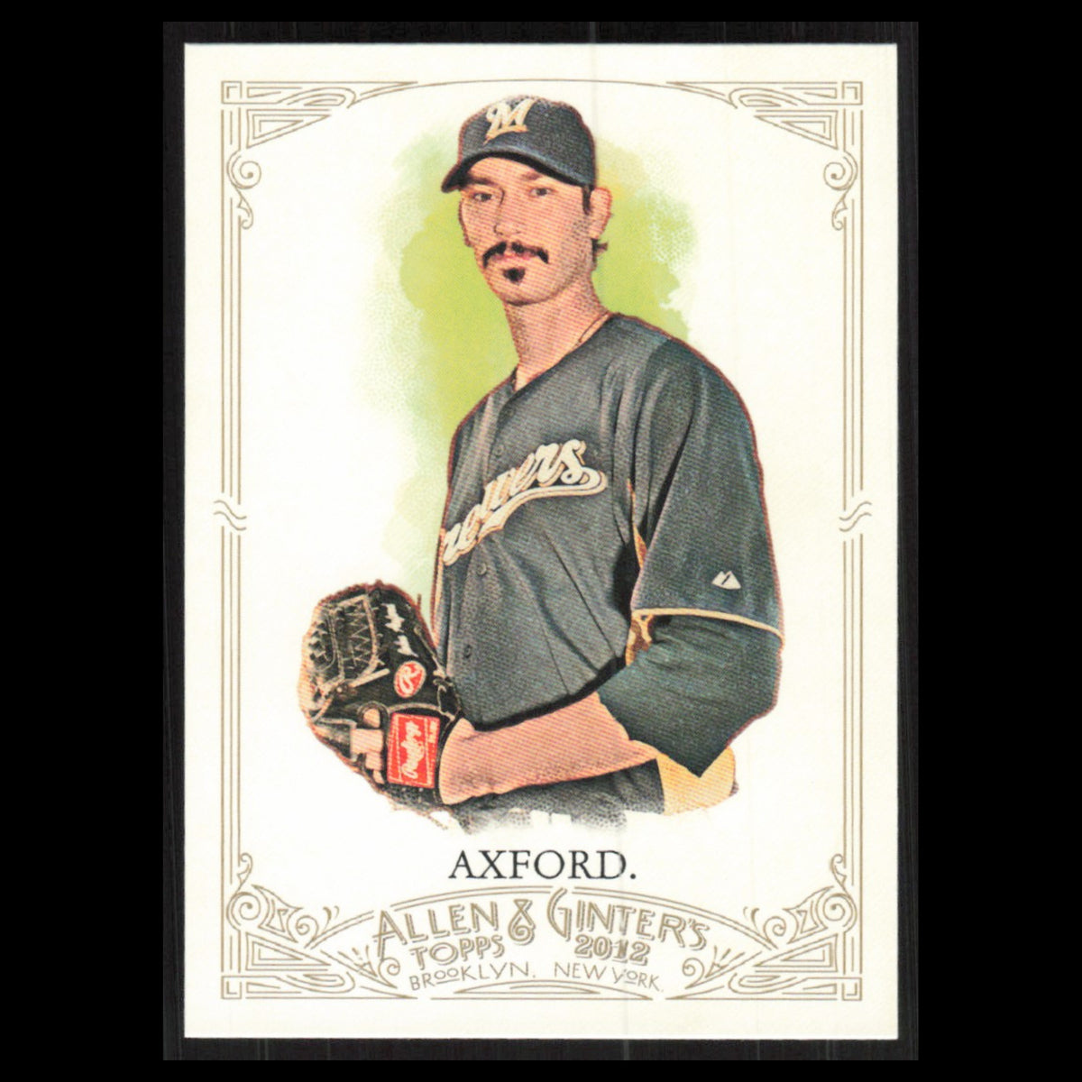 John Axford #187 2012 Topps Allen - Ginter Milwaukee Brewers Baseball Card MLB