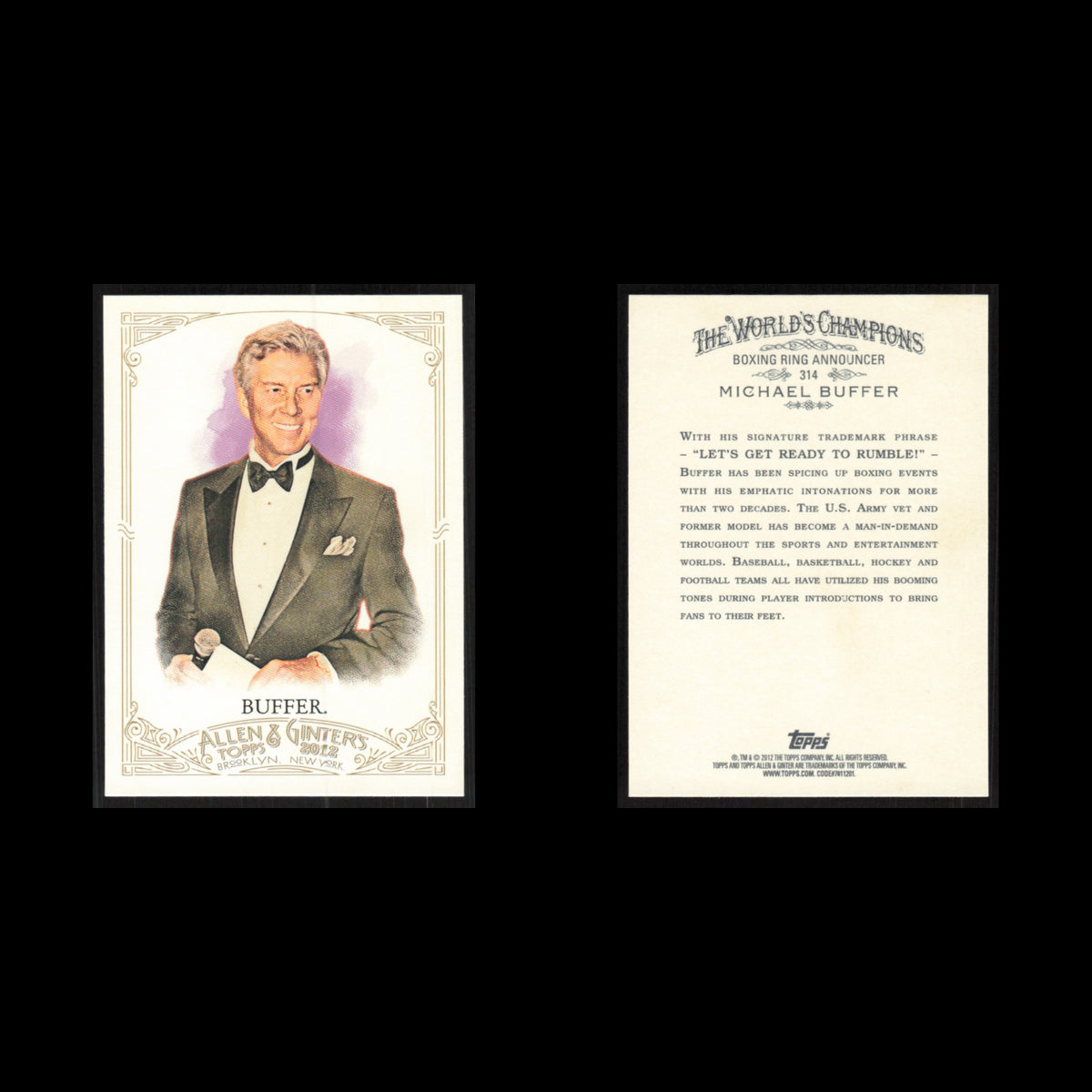 Michael Buffer #314 2012 Topps Allen - Ginter Boxing Announcer Baseball Card MLB