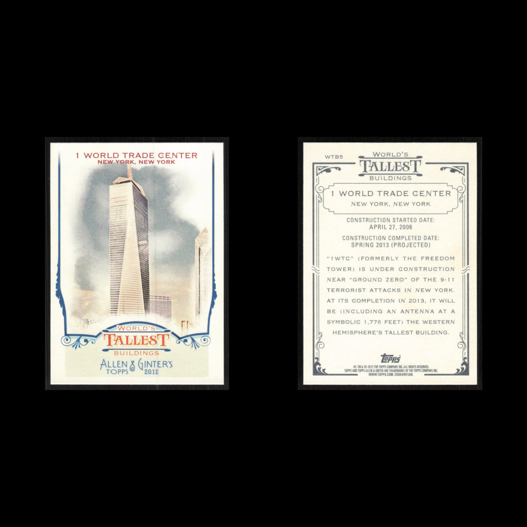 1 World Trade Center #WTB5 2012 Topps Allen - Ginter Worlds Tallest Buildings NM