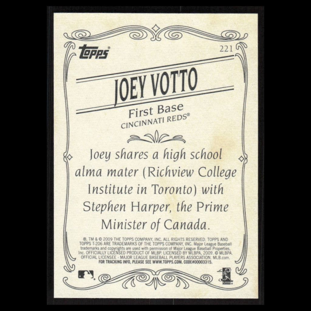 Joey Votto #221 2009 Topps 206 Cincinnati Reds Baseball Card MLB NM