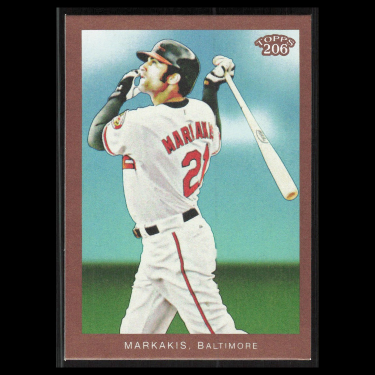 Nick Markakis #122 2009 Topps 206 Baltimore Orioles Baseball Card MLB NM