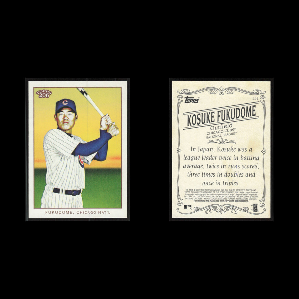 Kosuke Fukudome #131 2009 Topps 206 Chicago Cubs Baseball Card MLB NM