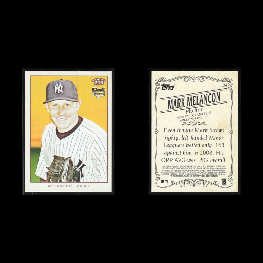 Mark Melancon Rookie #104 2009 Topps 206 New York Yankees Baseball Card MLB NM