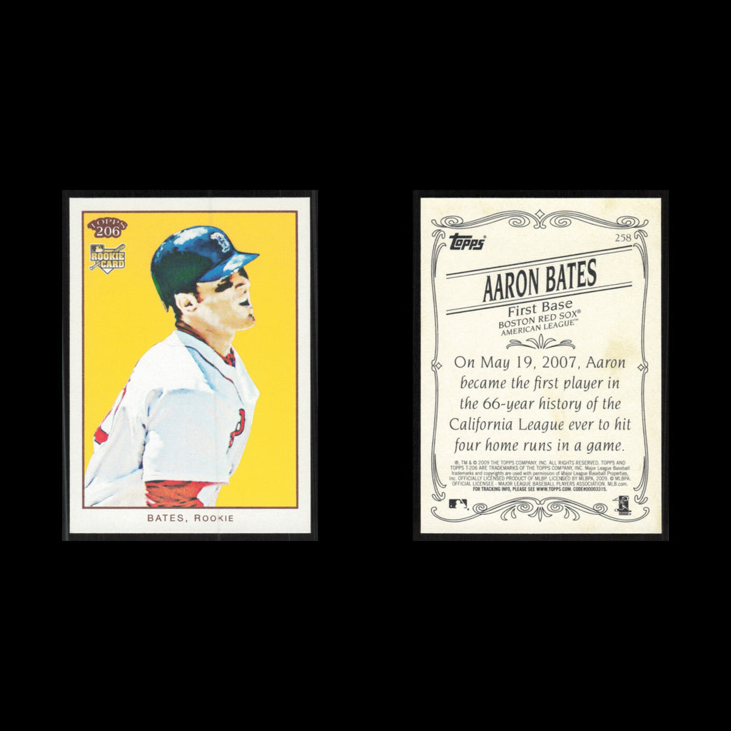 Aaron Bates Rookie #258 2009 Topps 206 Boston Red Sox Baseball Card MLB NM