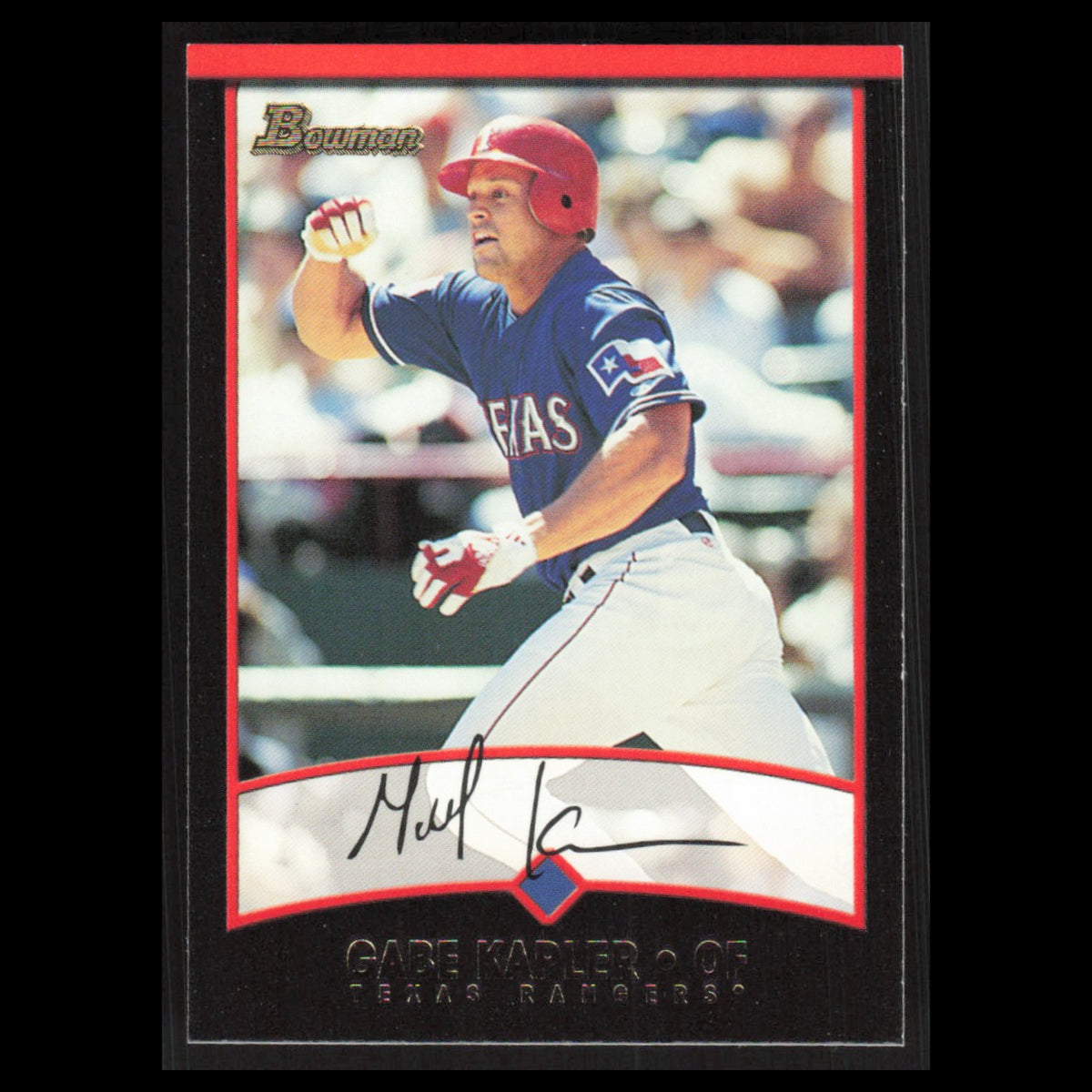 Gabe Kapler #118 2001 Bowman Texas Rangers Baseball Card MLB NM