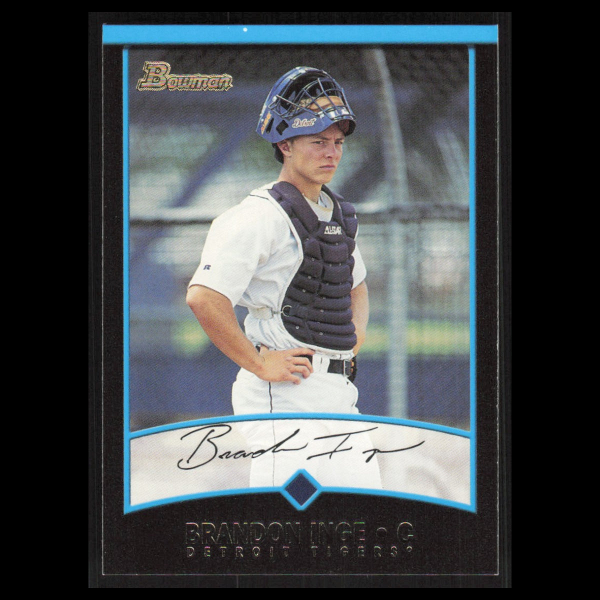 Brandon Inge #185 2001 Bowman Detroit Tigers Baseball Card MLB NM