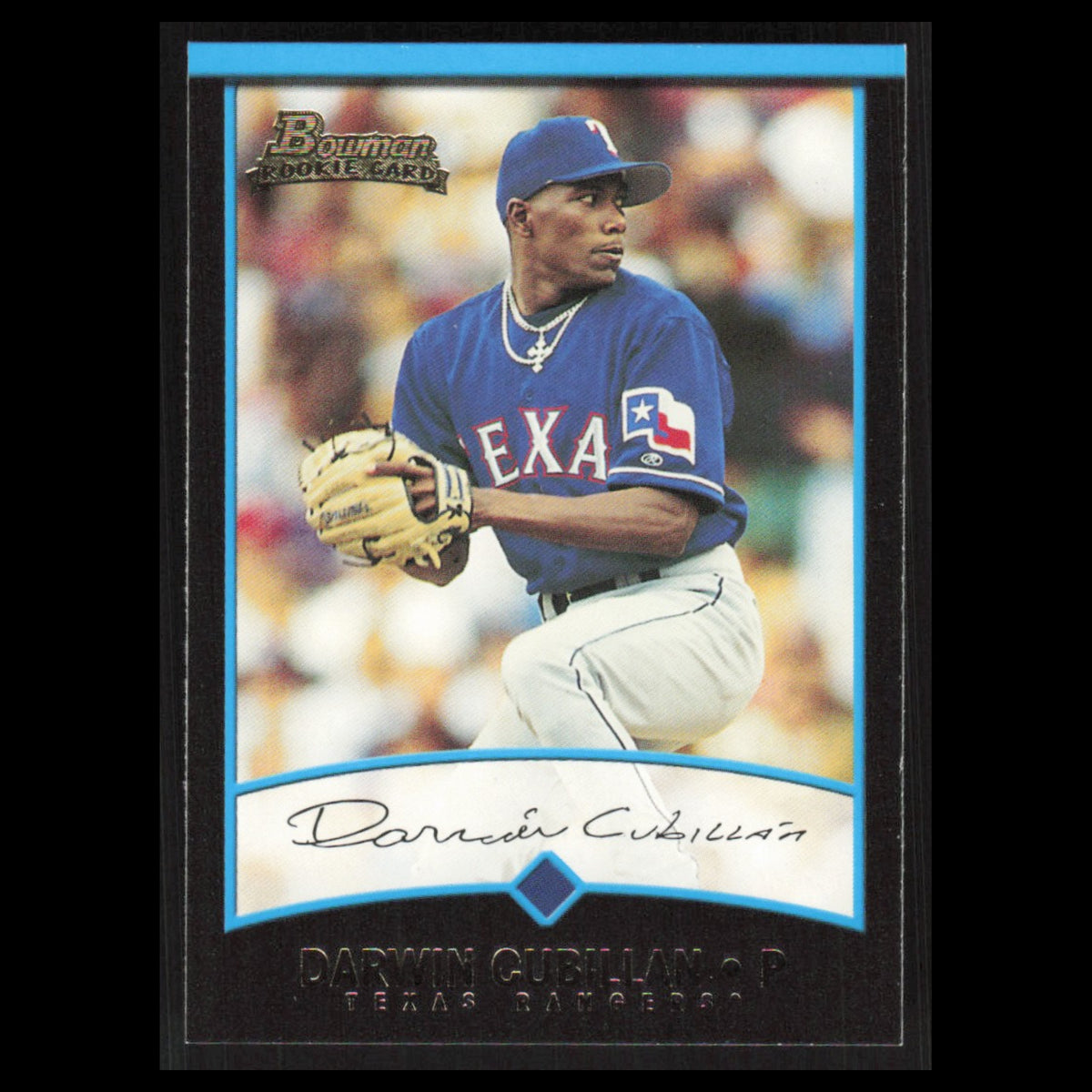 Darwin Cubillan Rookie #386 2001 Bowman Texas Rangers Baseball Card MLB NM