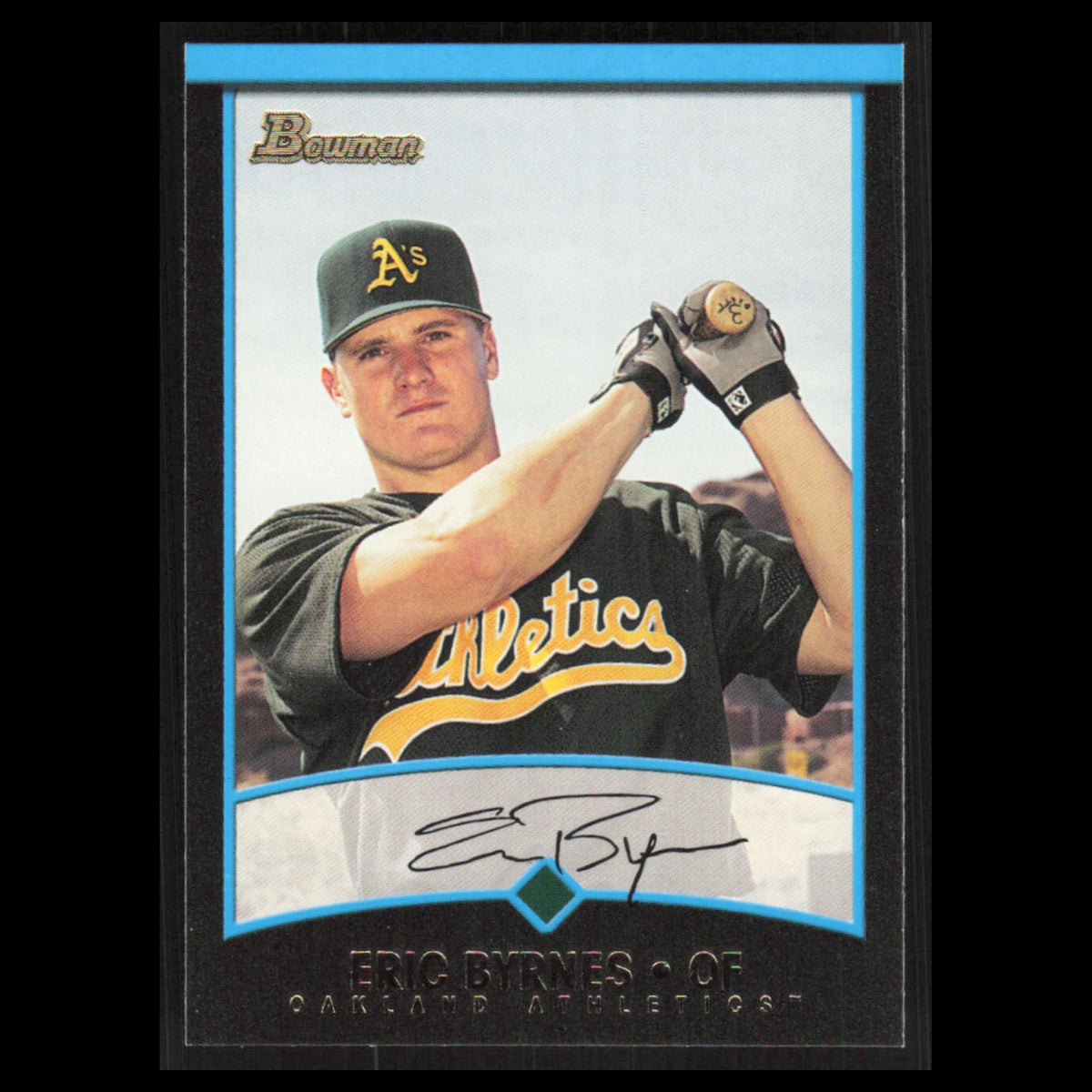 Eric Byrnes #318 2001 Bowman Oakland Athletics Baseball Card MLB NM