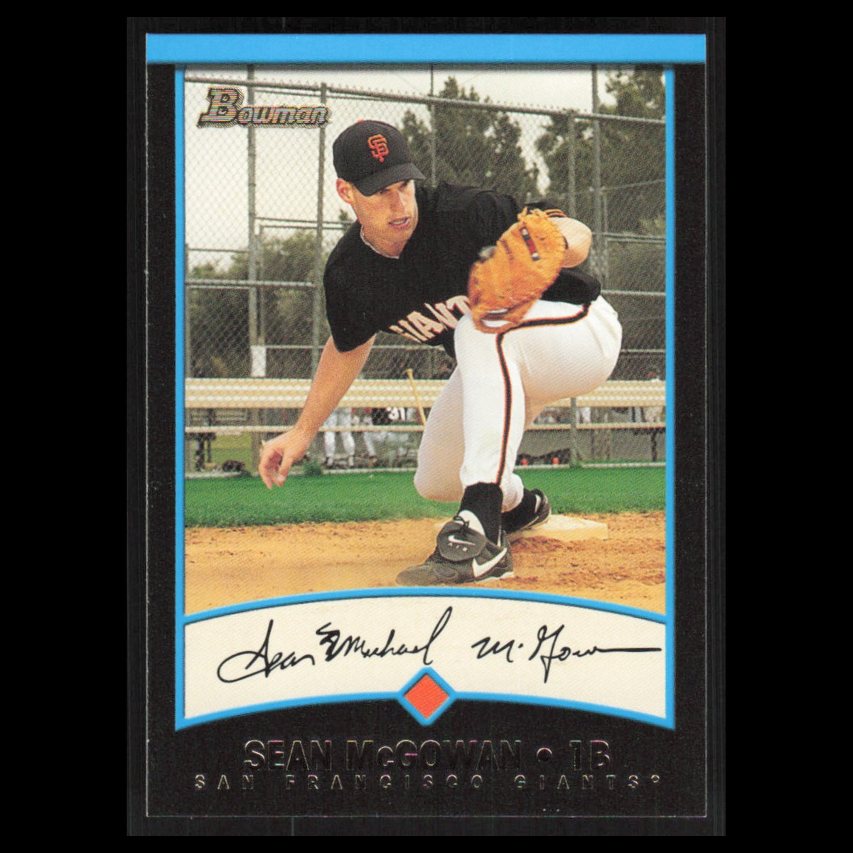 Sean McGowan #324 2001 Bowman San Francisco Giants Baseball Card MLB NM