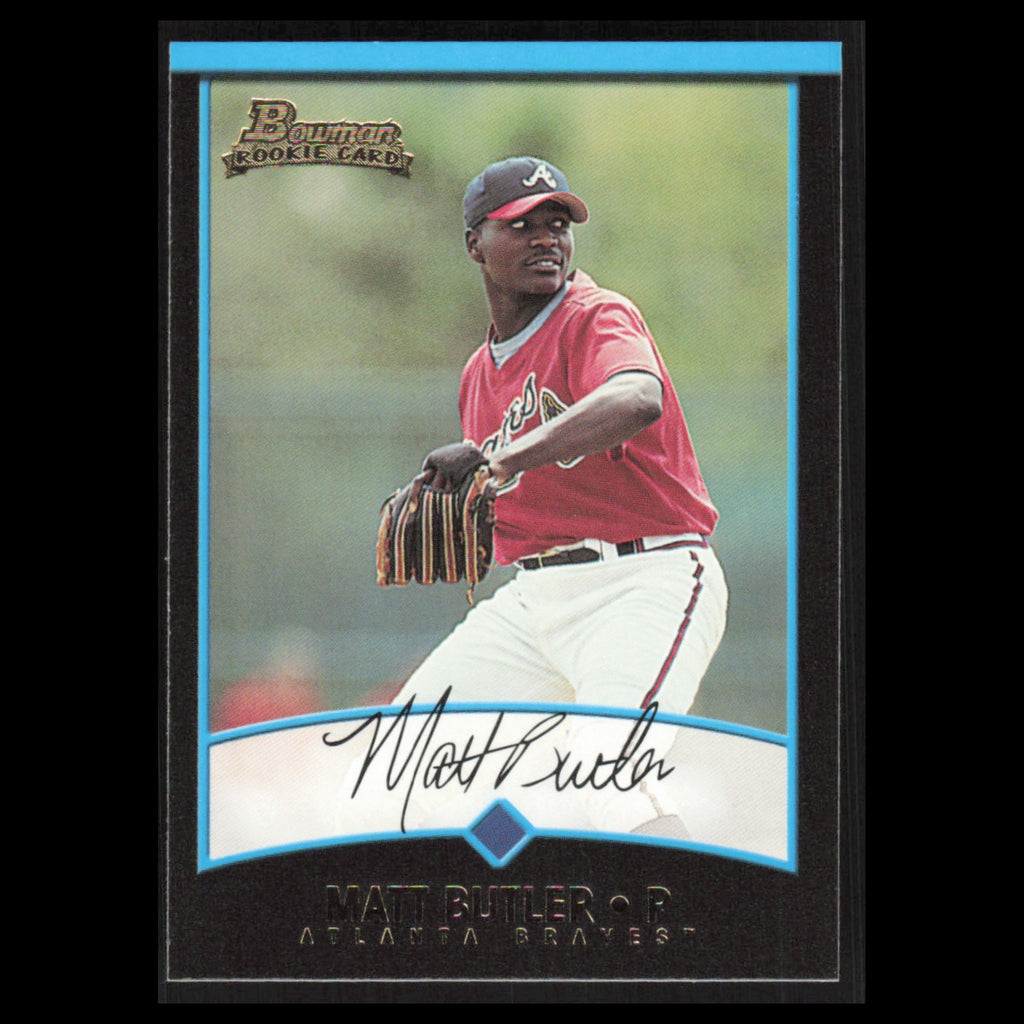 Matt Butler Rookie #352 2001 Bowman Atlanta Braves Baseball Card MLB NM