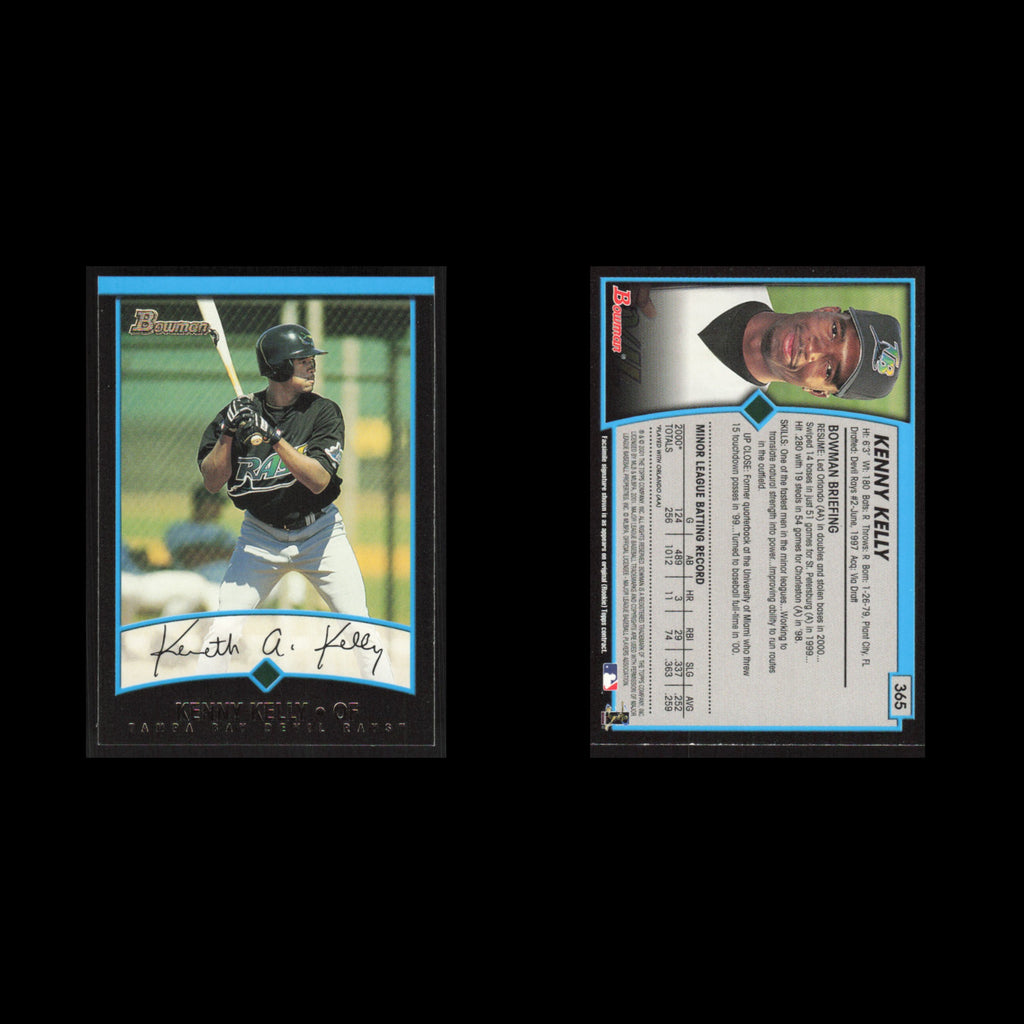 Kenny Kelly #365 2001 Bowman Tampa Bay Devil Rays Baseball Card MLB NM