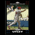 Chase Utley #131 2007 Topps Chrome Refractor Philadelphia Phillies Baseball Card