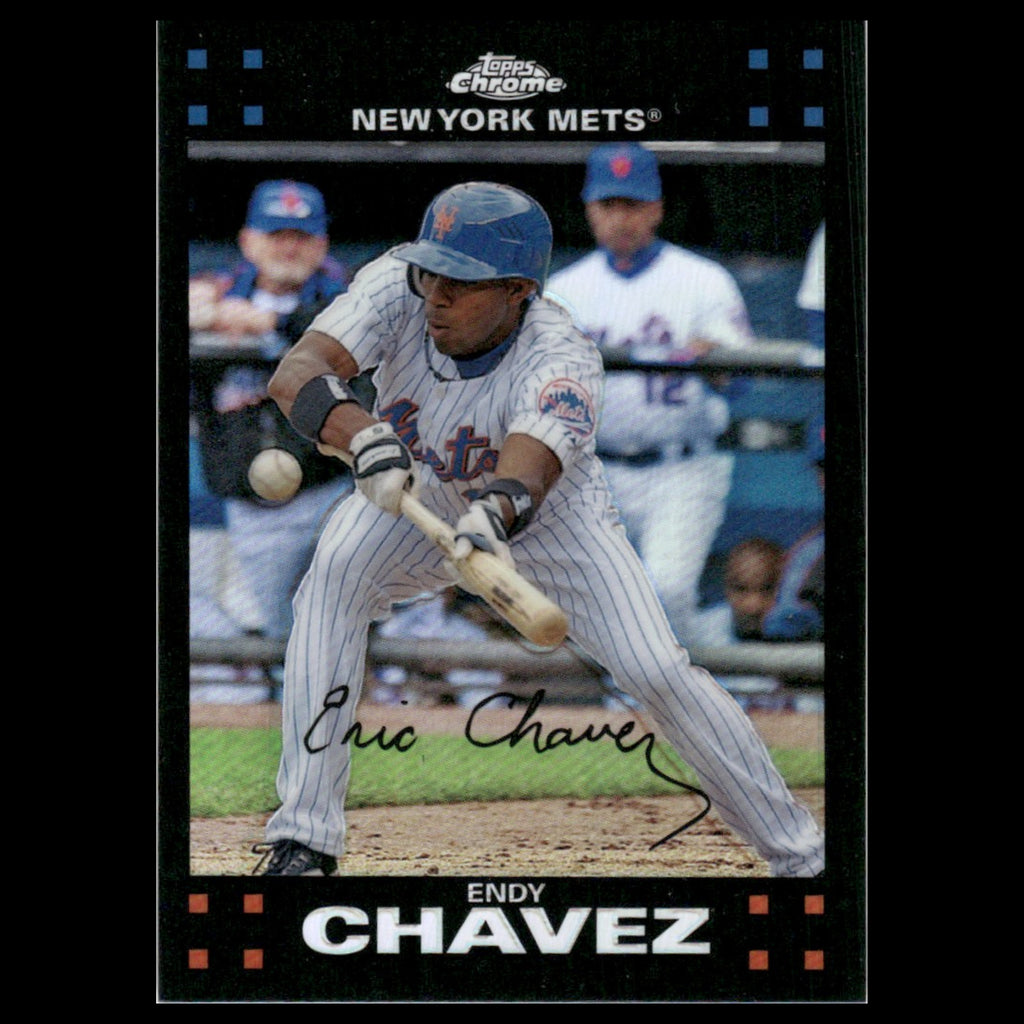 Endy Chavez #146 2007 Topps Chrome Refractor New York Mets Baseball Card MLB NM