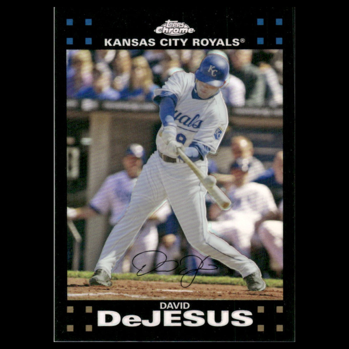 David DeJesus #237 2007 Topps Chrome Refractor Kansas City Royals Baseball Card