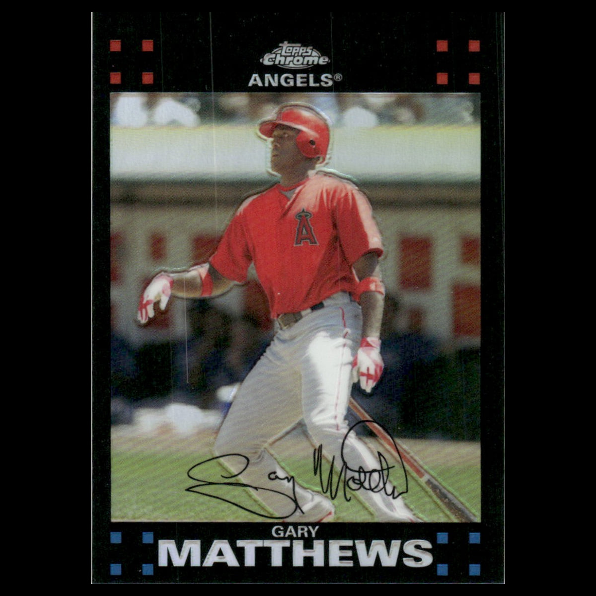 Gary Matthews #13 2007 Topps Chrome Refractor Los Angeles Angels Baseball Card