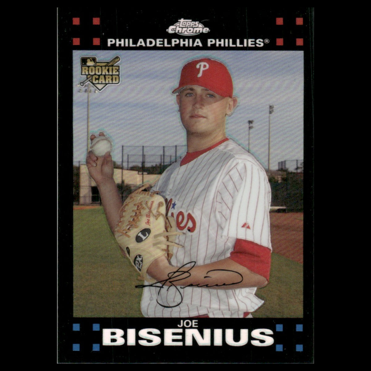 Joe Bisenius Rookie #291 2007 Topps Chrome Refractor Philadelphia Phillies Card