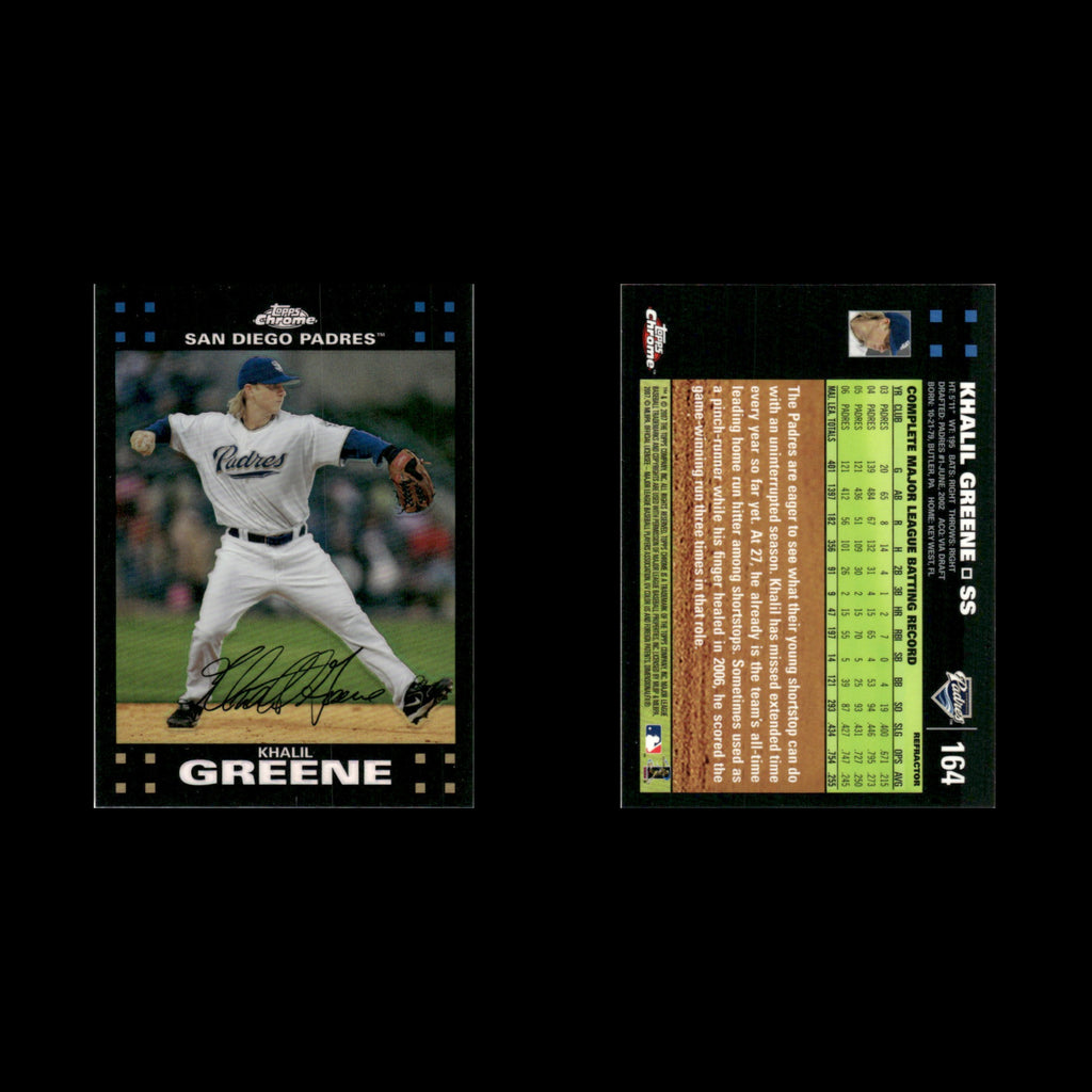 Khalil Greene #164 2007 Topps Chrome Refractor San Diego Padres Baseball Card NM
